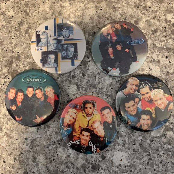 Blast from the Past: *NSYNC Vintage Pins (set of 5) Bringing the '90s Back! - Picture 3 of 9